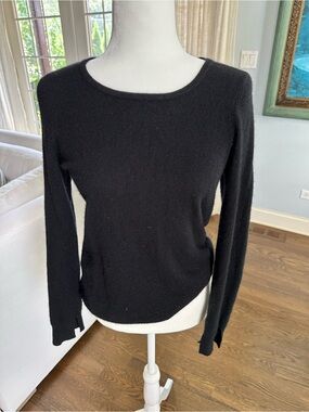 Wythe NY Black Cashmere Crewneck Sweater